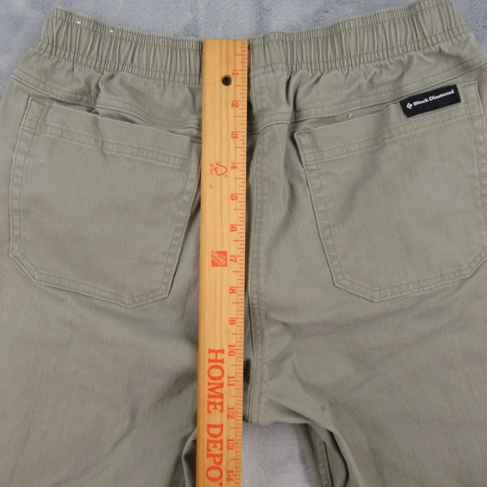 Black Diamond Mens S Dirtbag Climbing Pants Sage Green Elastic Waist Stretch